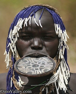 Mursi Woman with famous lip plate